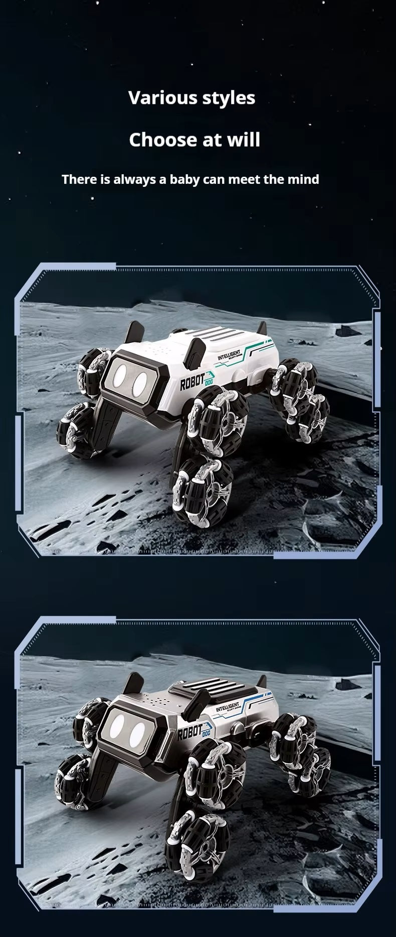 Compaw C-08 Perro Robot Inteligente con Torreta + Control RC 2.4G.