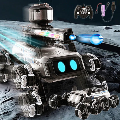 Compaw C-08 Perro Robot Inteligente con Torreta + Control RC 2.4G.